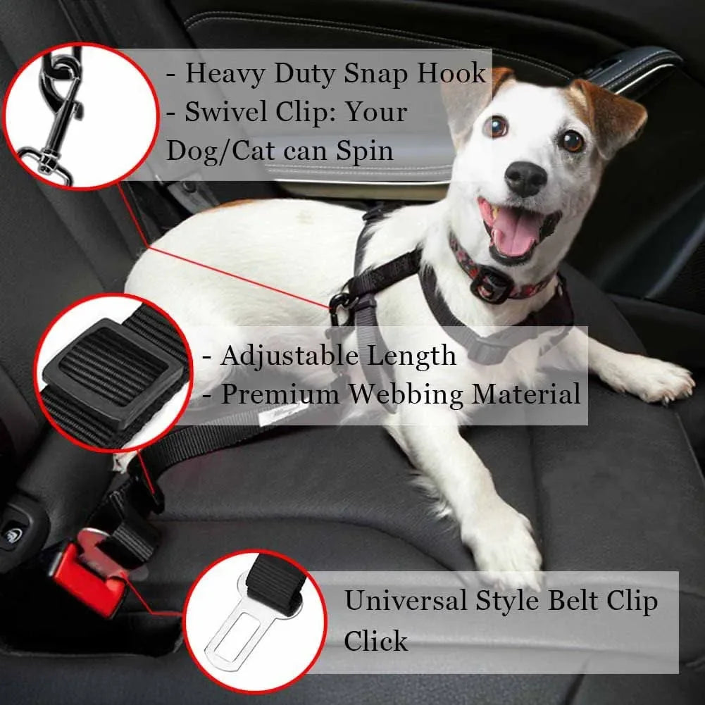 Car Seat Belt Dog Harness Leash