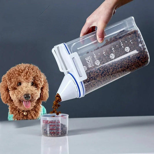 Pet Food Storage Pail with Measuring Cup